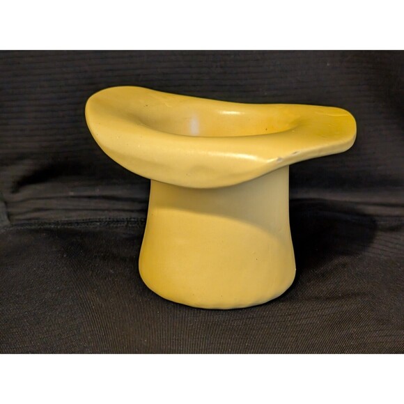 Haeger Top Hat Yellow Ceramic Planter Vintage Hand Made Pottery Made in USA VTG - Picture 1 of 9